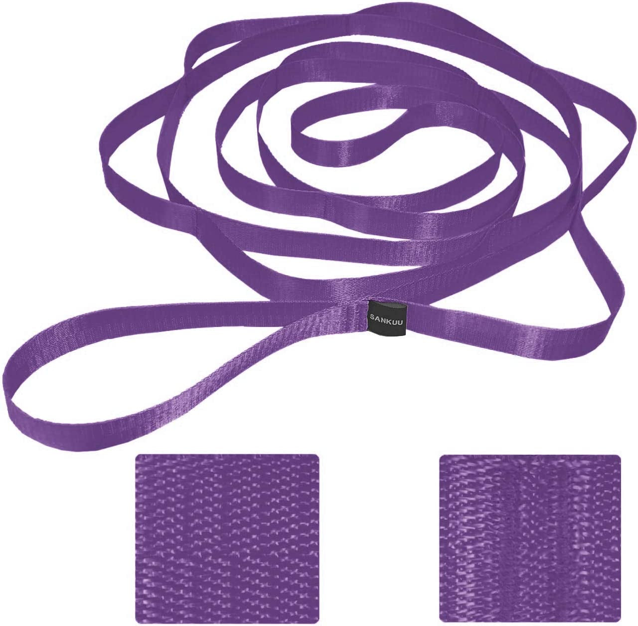 12 Loops Yoga Stretch Strap for Physical Therapy with Exercise Instruction