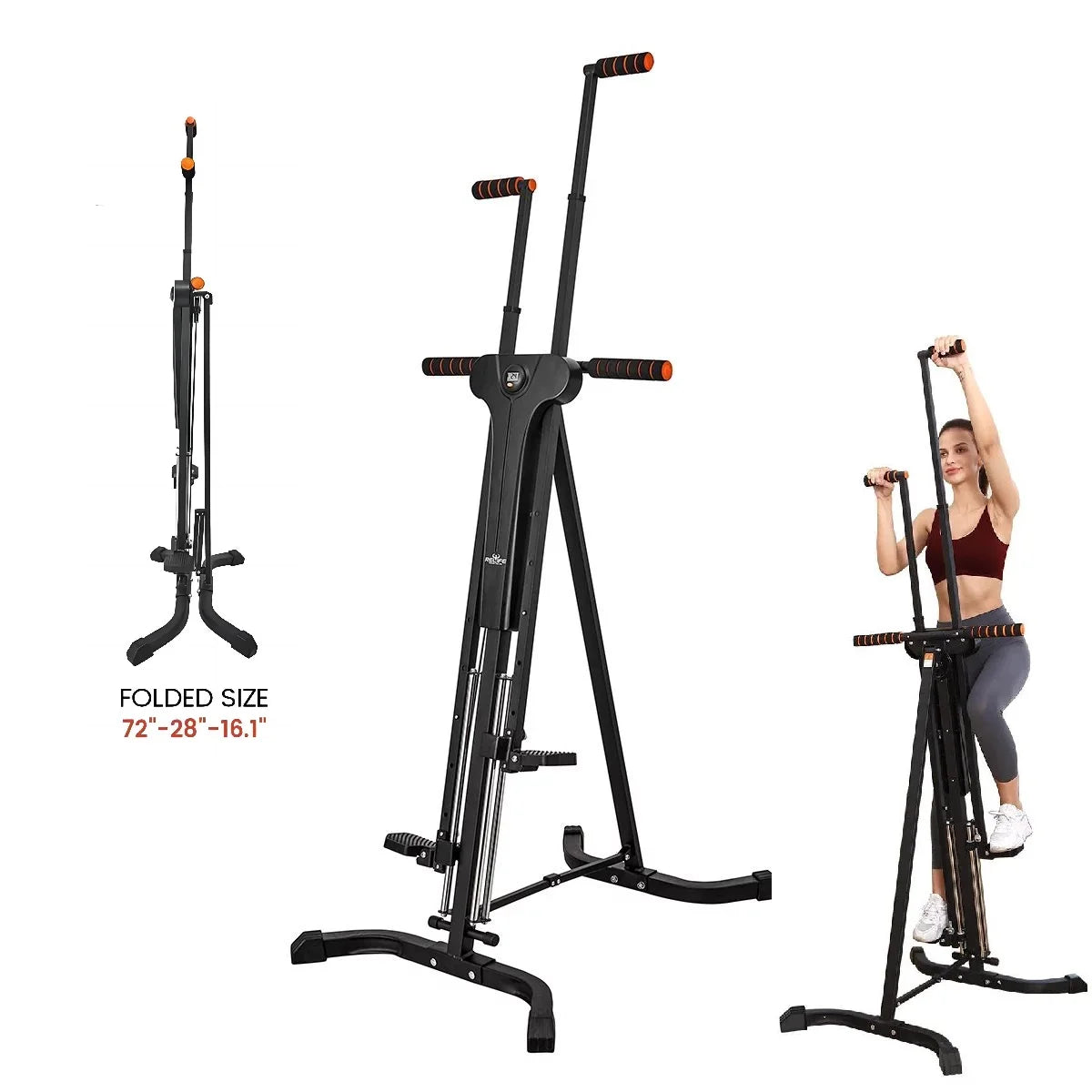 Vertical Climber Exercise Machine for Home Gym with LCD Display 5 Levels Adjustable